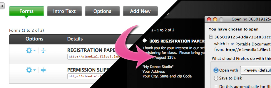 Upload Forms